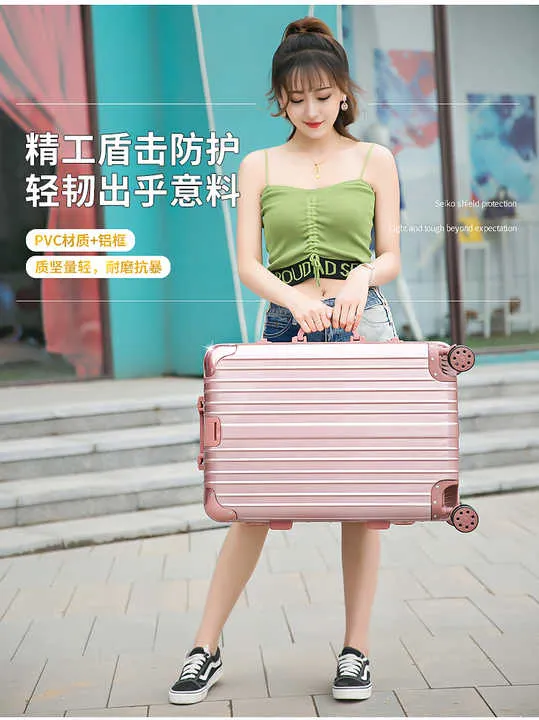 2022 جديد تصميم كاري إضافات PVC بطانة عربة ألمونيوم اليد حقيبة الأمتعة 2022 New Design Carry-Ons PVC Lining Aluminum Trolley Hand Luggage Bag