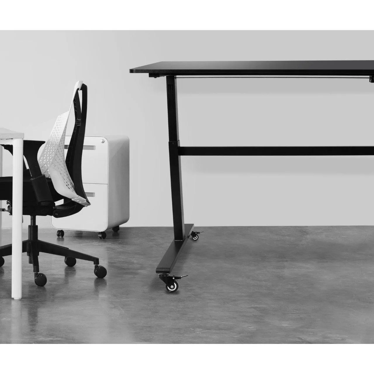 4-Pack Attachable Desk Wheels | Locking Casters for Tranzendesk Standing Desks