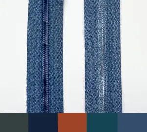 #5 Waterproof COIL Aquaguard zipper Zipper by the Yard Shiny Finish (colours)