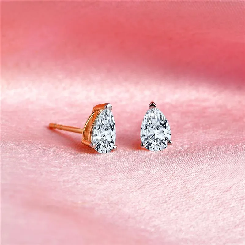 9K Gold Lab Grown Diamond Classic Stud Earrings