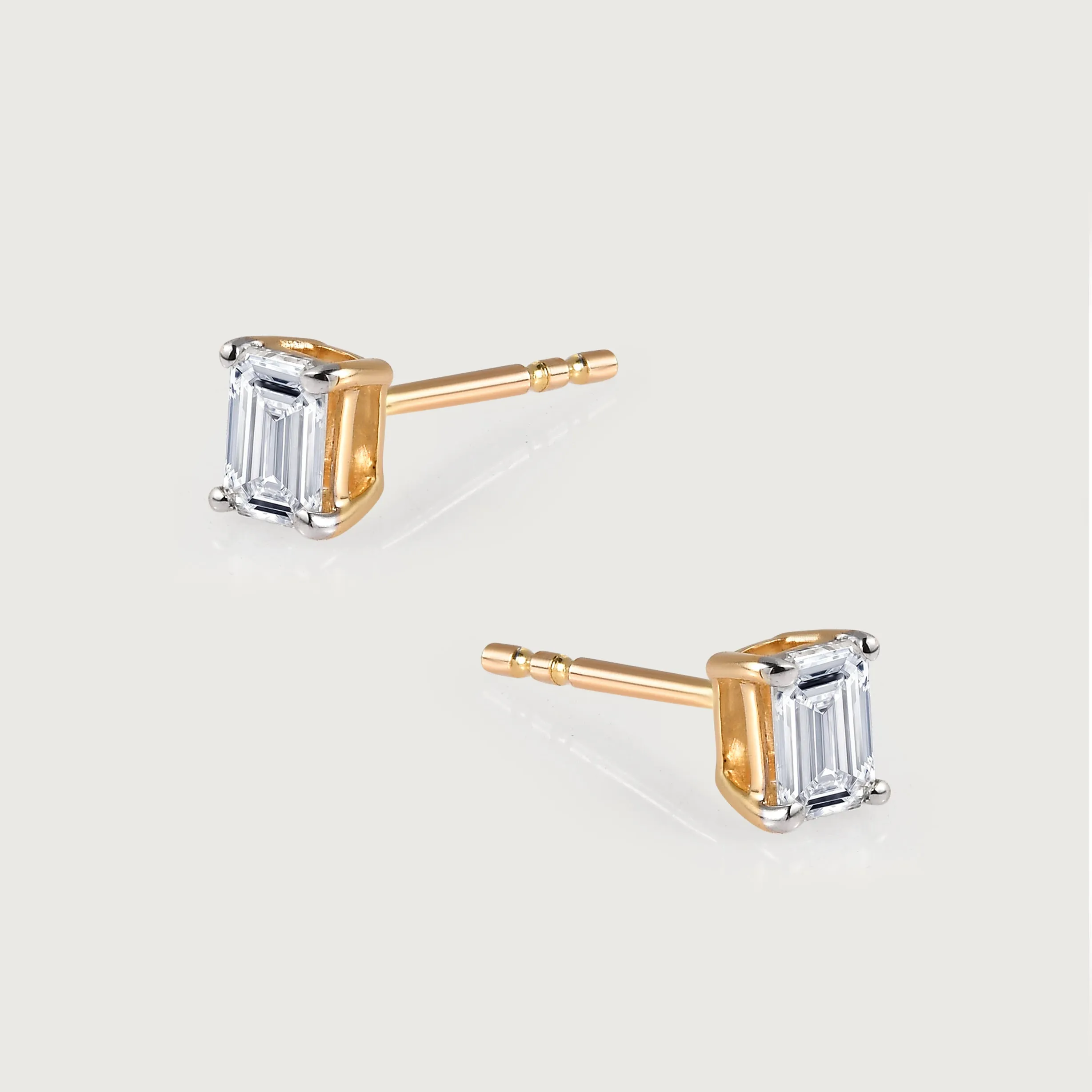 9K Gold Lab Grown Diamond Classic Stud Earrings