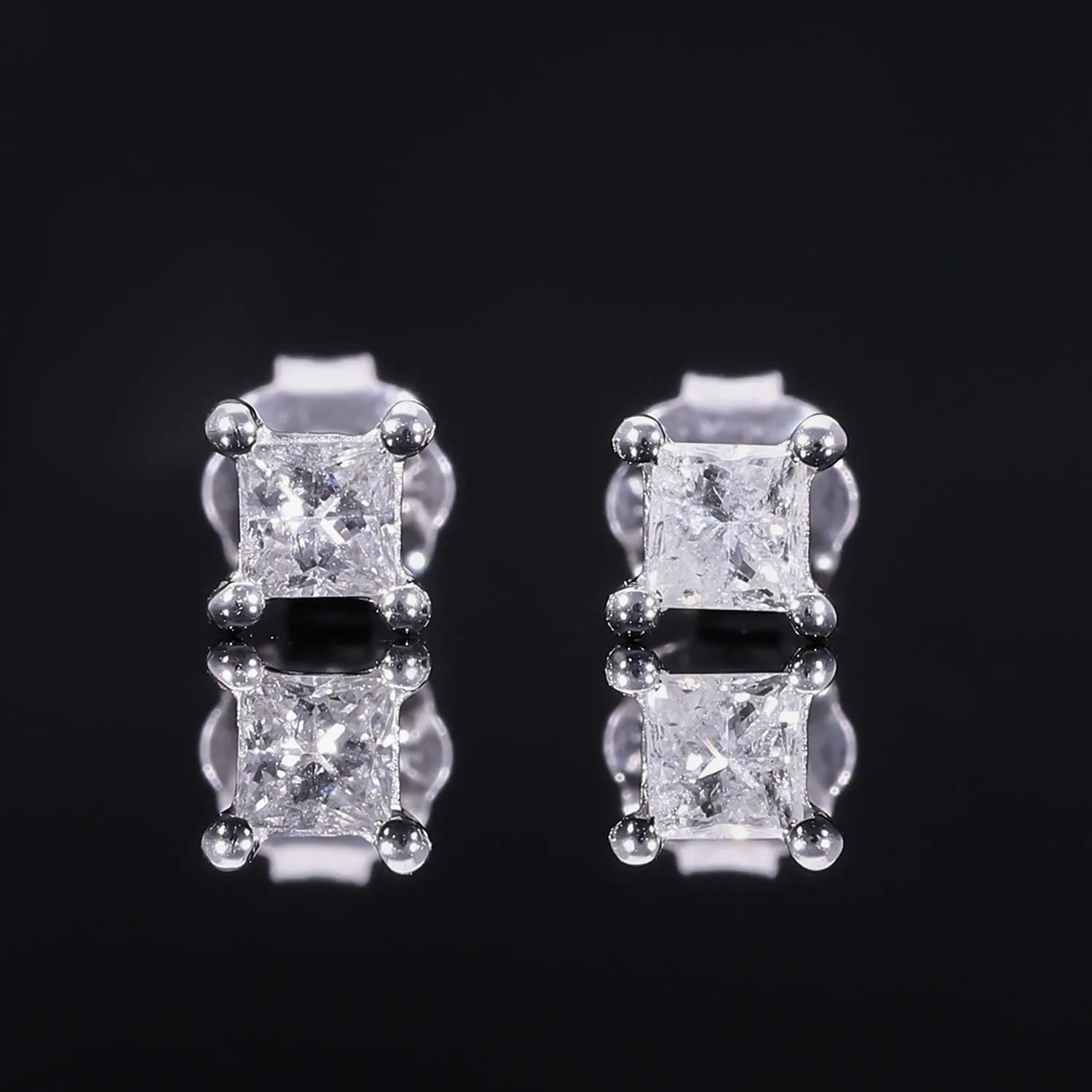 9K Gold Lab Grown Diamond Classic Stud Earrings