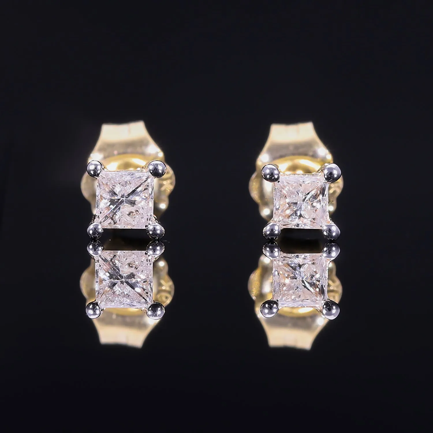 9K Gold Lab Grown Diamond Classic Stud Earrings