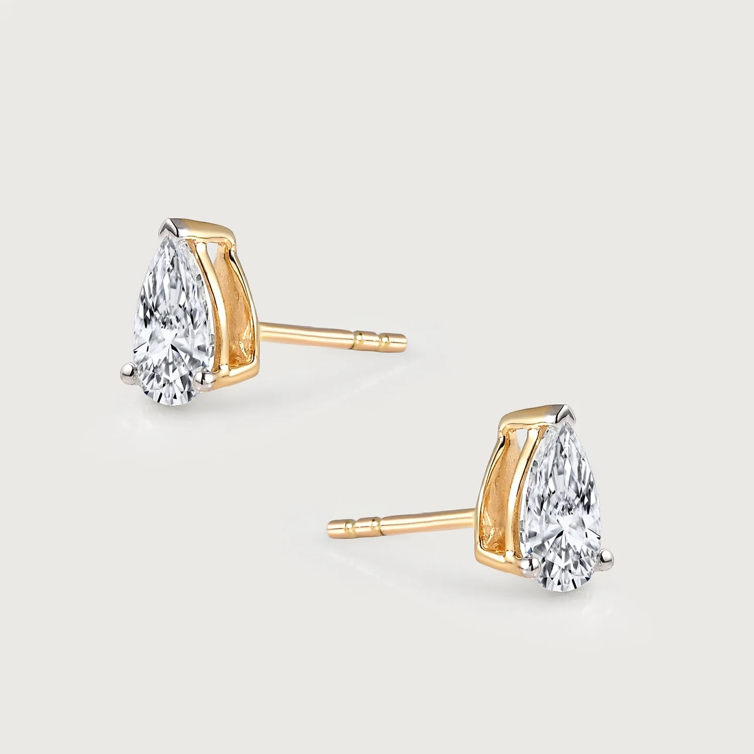 9K Gold Lab Grown Diamond Classic Stud Earrings