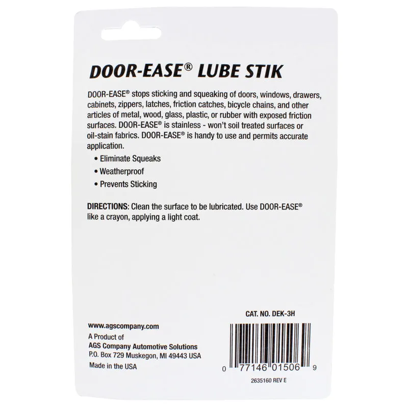 AGS Door-Ease Stick Lubricant 1.6 oz