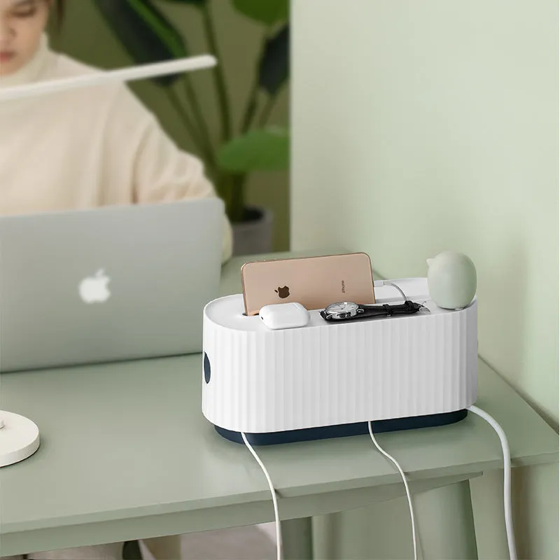 Anti dust Power strip Wire case and cable storage box , cable and wire organizer
