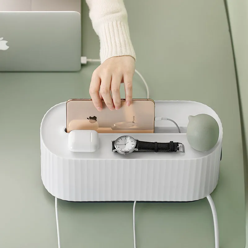 Anti dust Power strip Wire case and cable storage box , cable and wire organizer