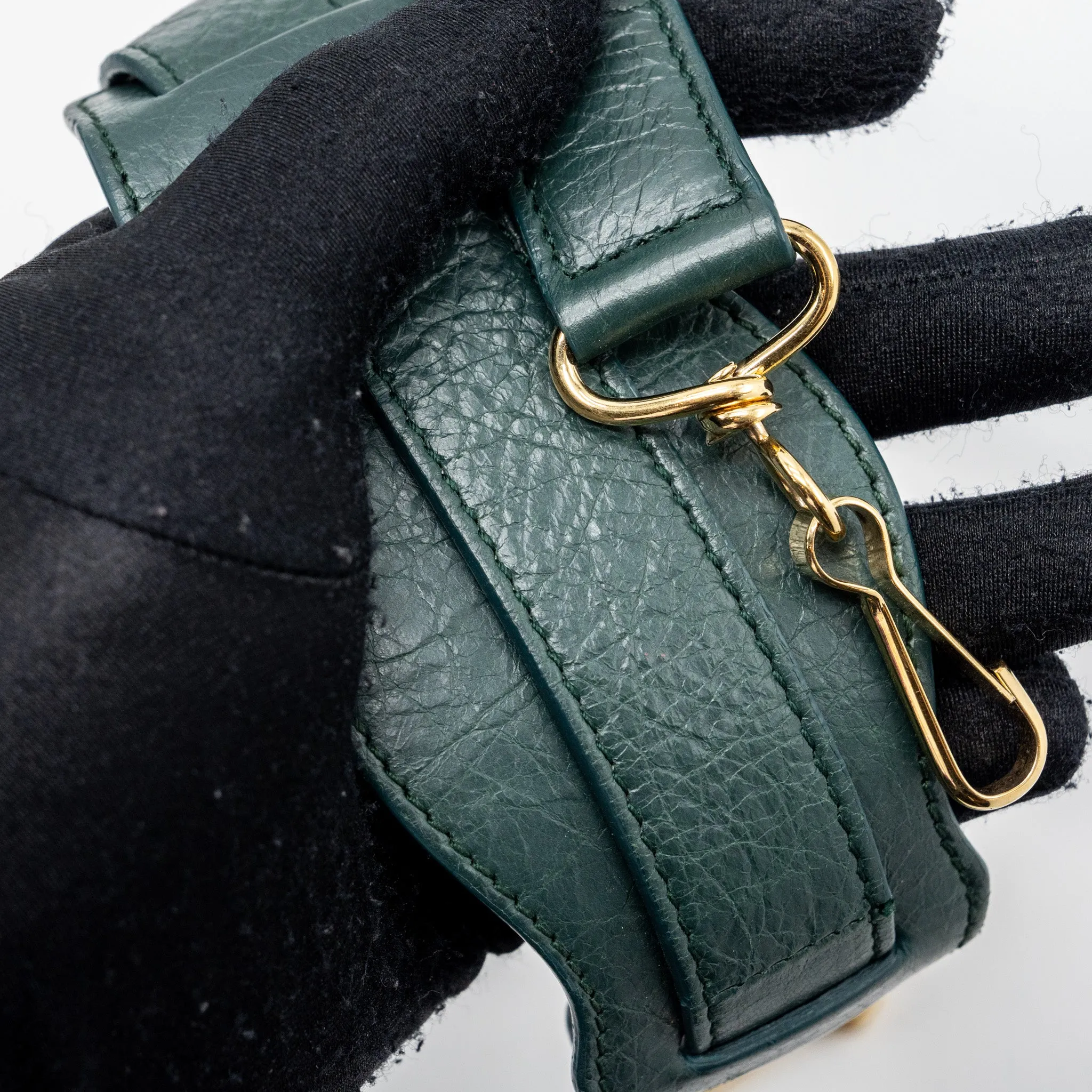 Balenciaga Mini City Bag Dark Green GHW