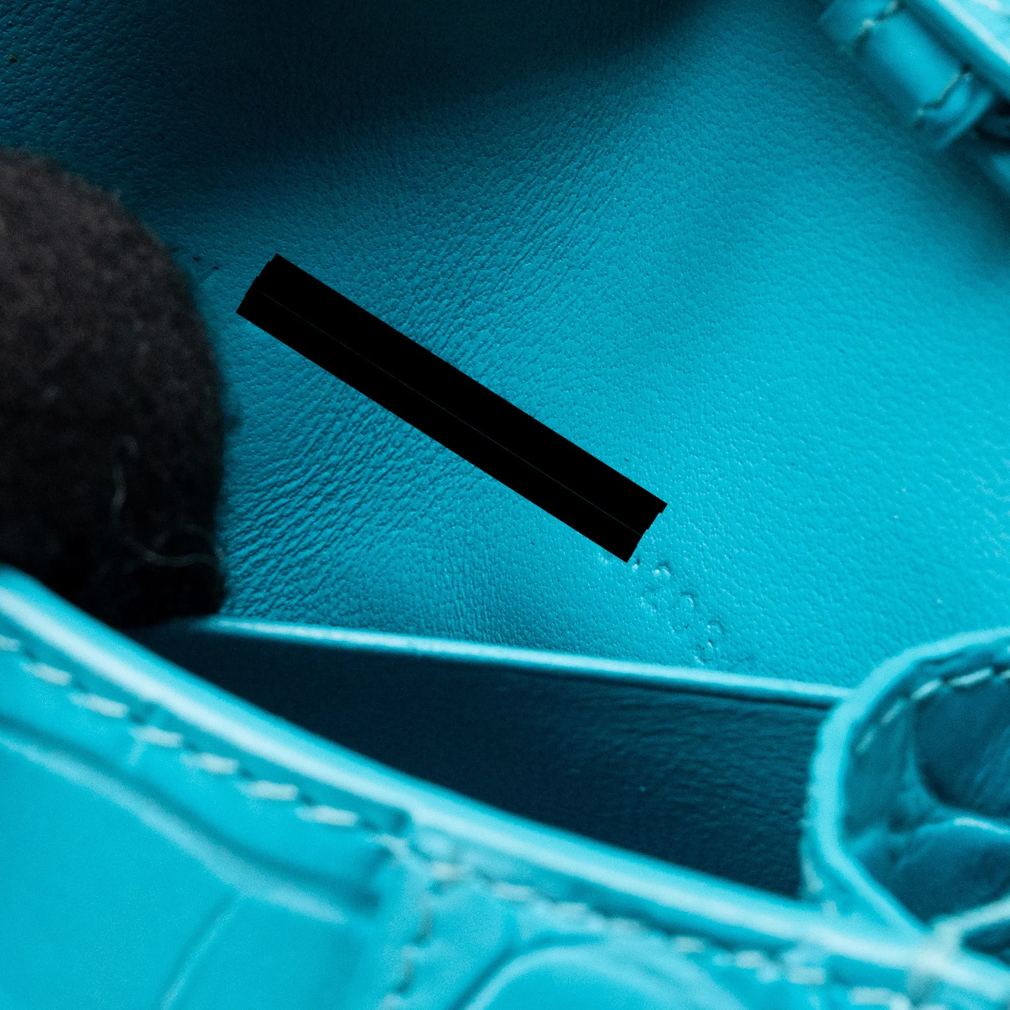 Balenciaga Mini Hourglass embossed calfskin blue SHW