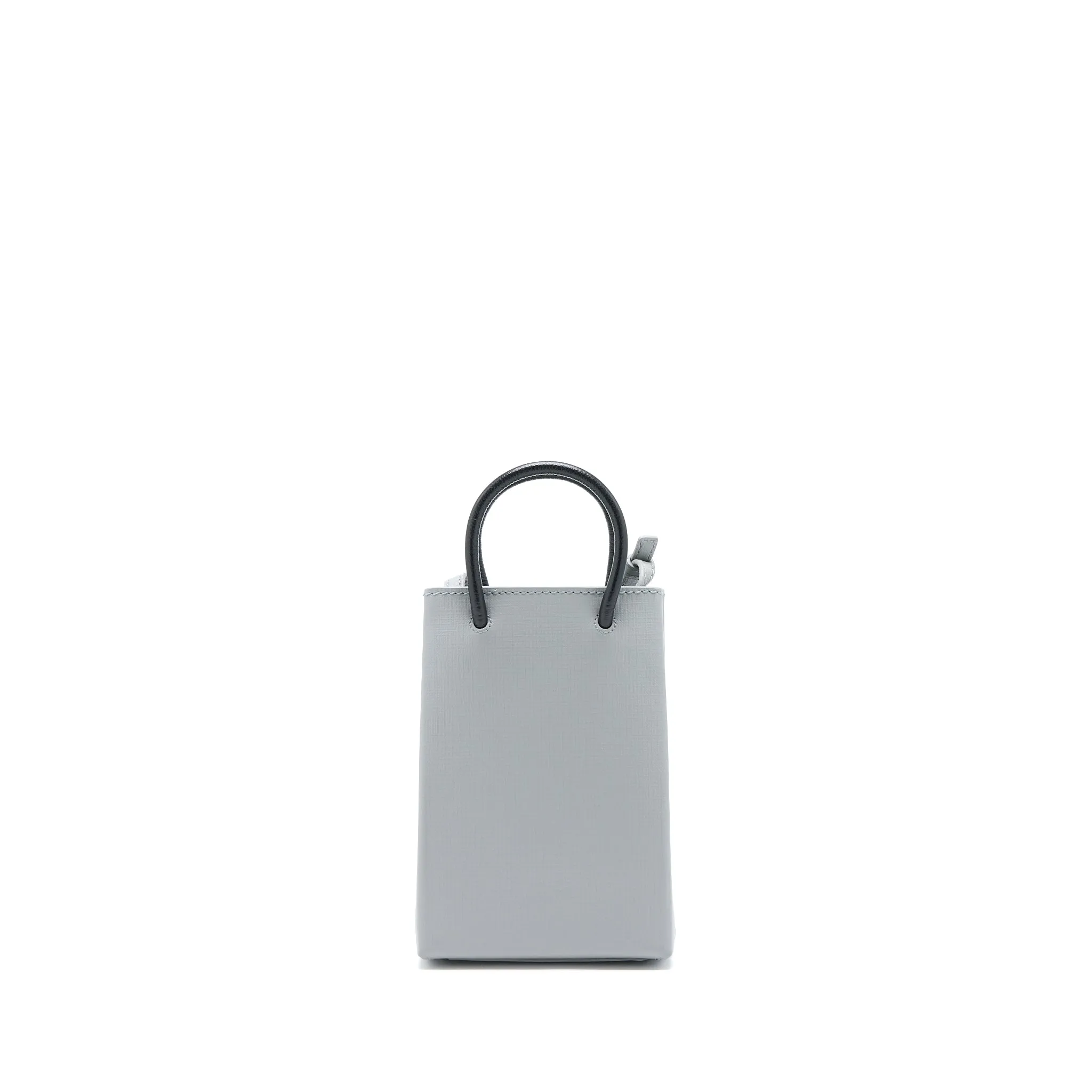 Balenciaga Mini Shopping Phone Pouch Grey SHW