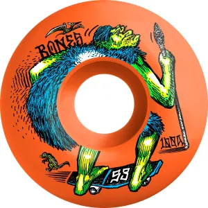 Bones OG Formula NEONderthal V4 Wide 53mm 100a Wheels - Orange (Set of 4)