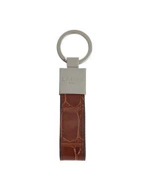 Cinnamon Brown Crocodile Signature Keychain