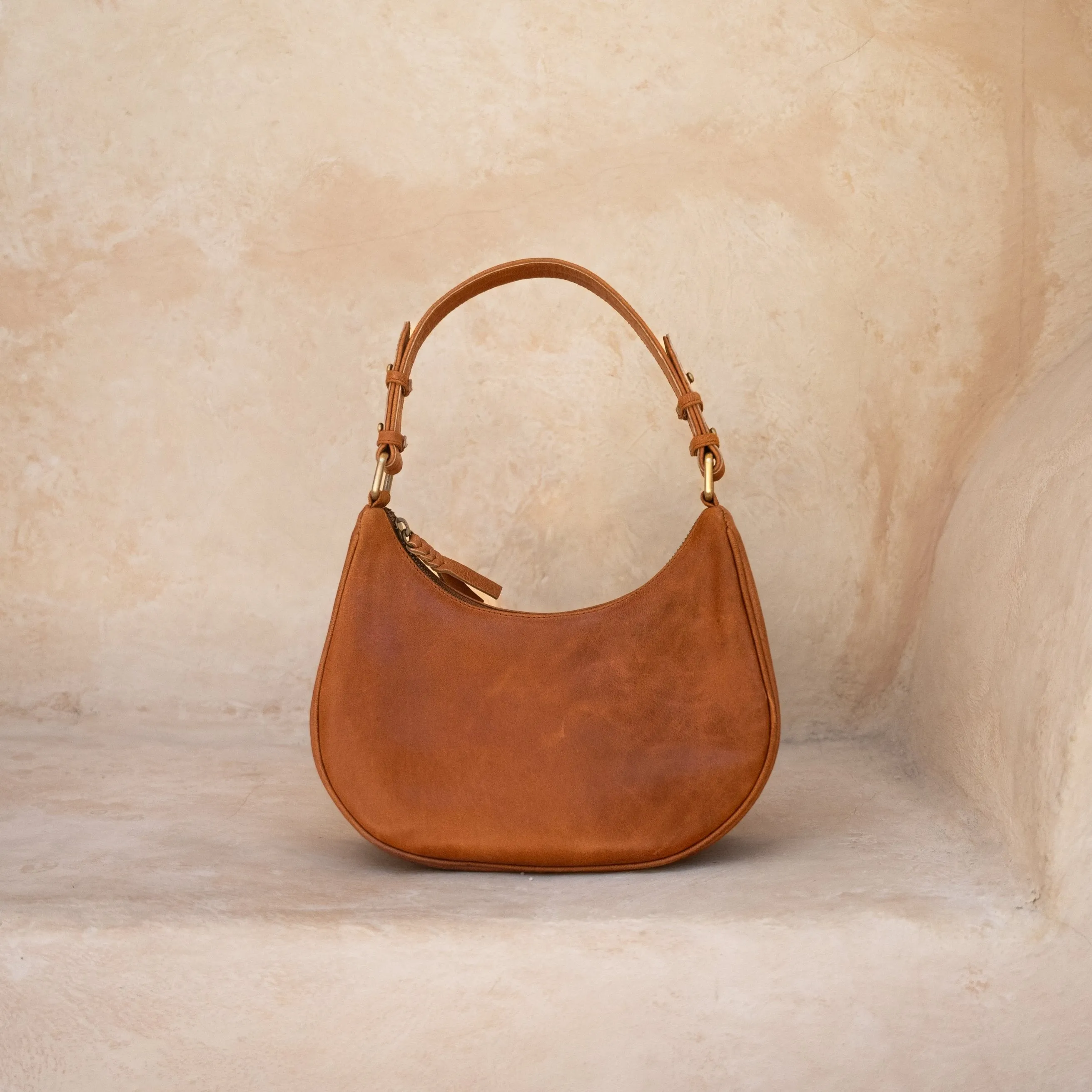 Clara Mini Shoulder - Chestnut Antique