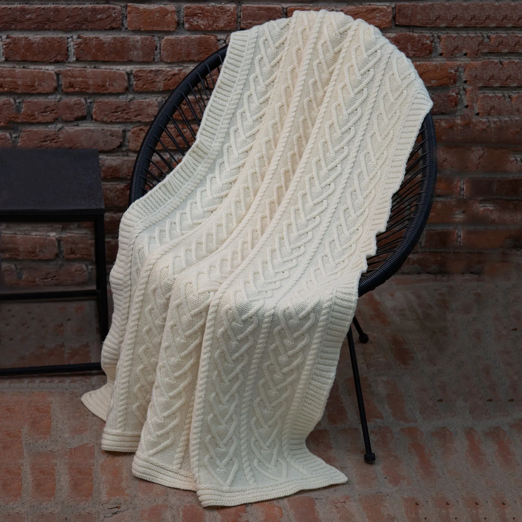 Classic Irish Throw Merino Wool