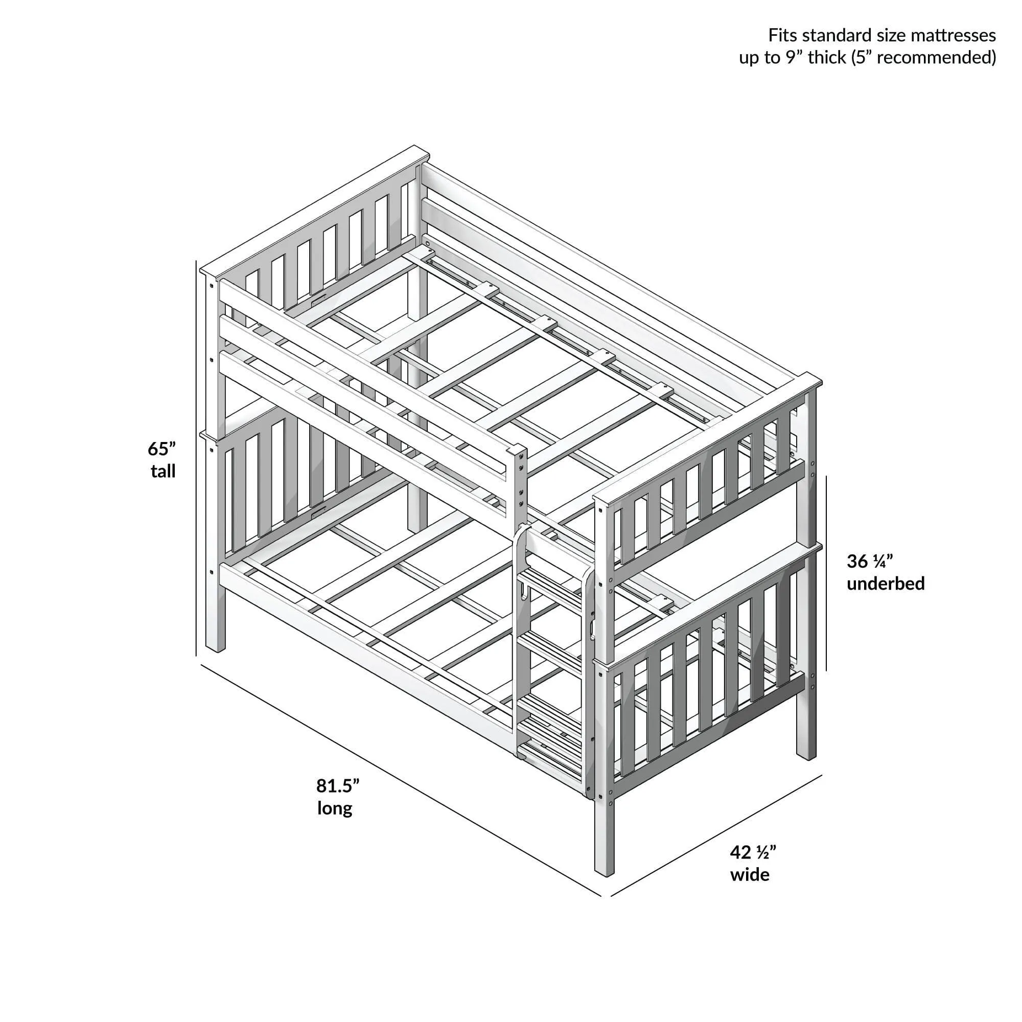 Classic Twin over Twin Bunk Bed