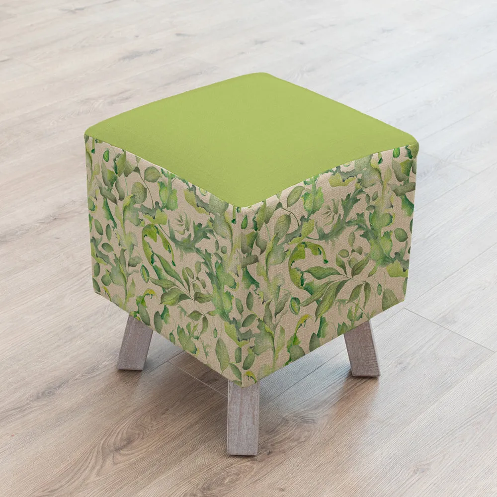 Claudia Printed Toby Footstool Sand