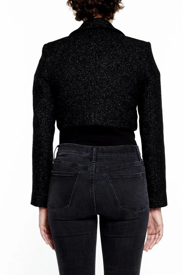 Coco Black Twill and Tweed Jacket