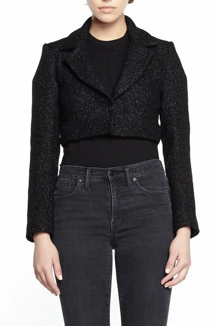 Coco Black Twill and Tweed Jacket