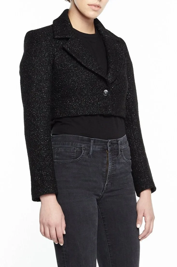 Coco Black Twill and Tweed Jacket