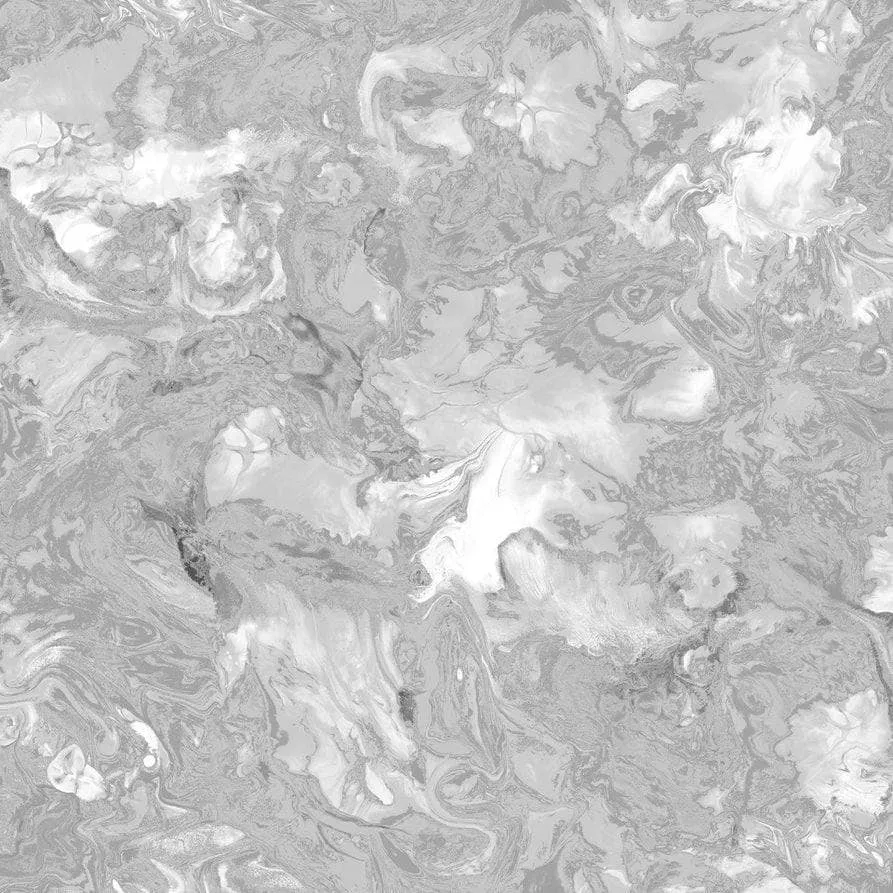 Debona Liquid Marble Silver Wallpaper - 6355