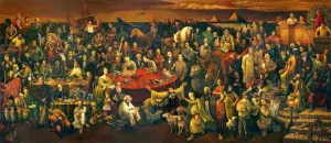 Discussing The Divine Comedy With Dante - Framed Prints