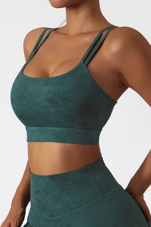 Double Spaghetti Straps Sports Bra