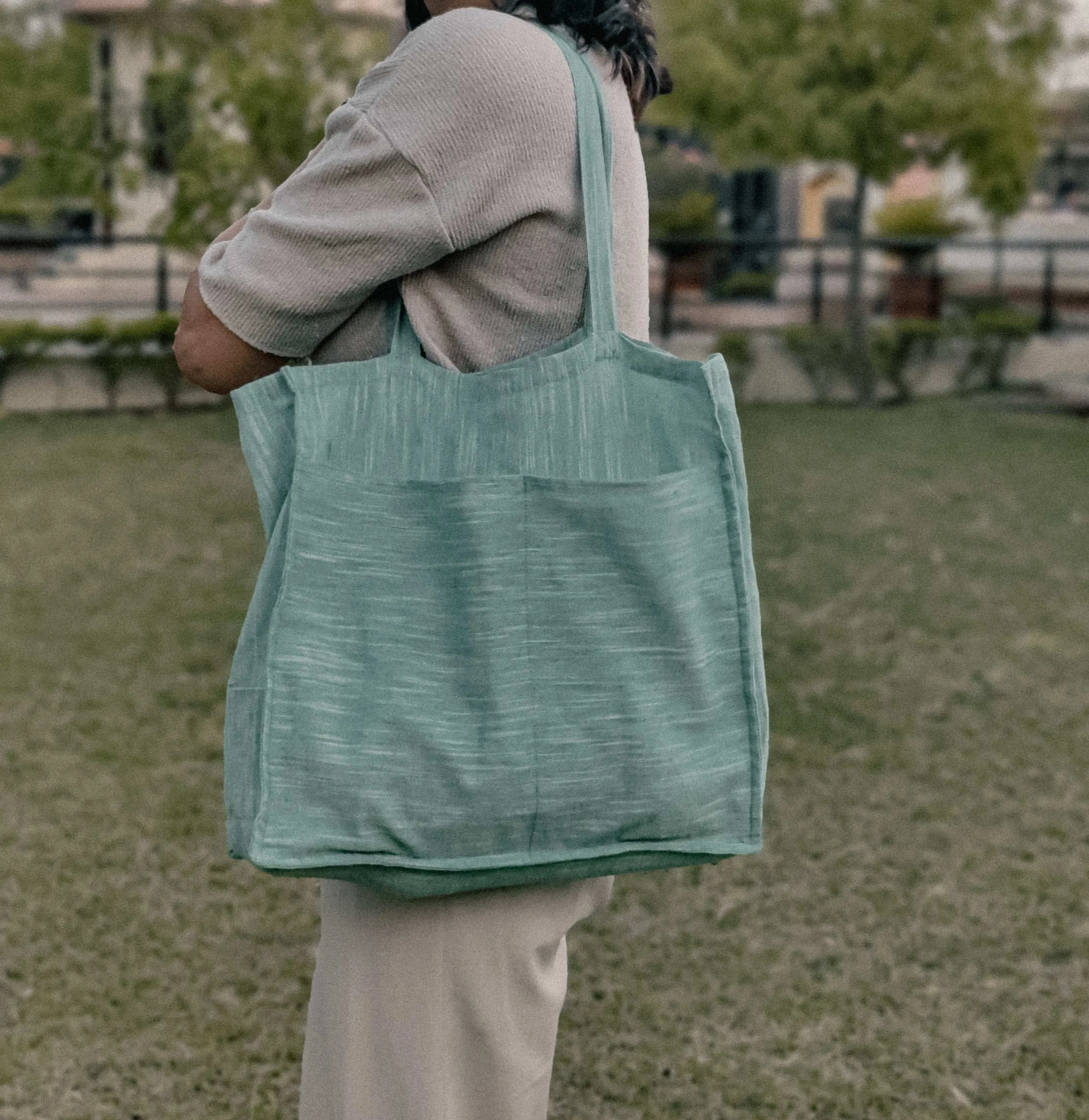 Linen Tote Bag Green