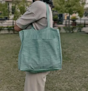 Linen Tote Bag Green