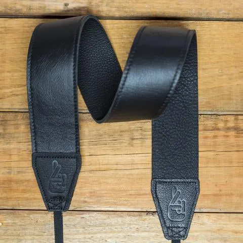 Lucky Straps Standard 53 LONG Leather Camera Strap - CONTRAST Black