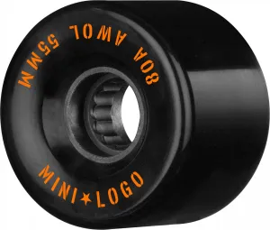Mini Logo AWOL Wheels ATF 55mm 80a - Black (Set of 4)