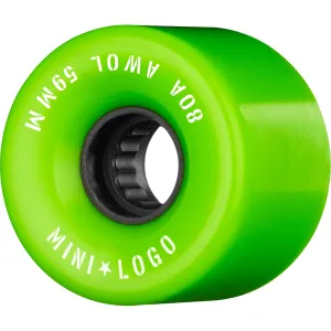 Mini Logo AWOL Wheels ATF 59mm 80a - Green (Set of 4)