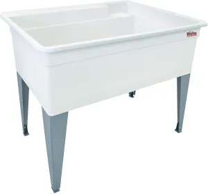 Mustee 28F Bigtub Utilatub Laundry Tub Floor Mount, 24-Inch x 40-Inch