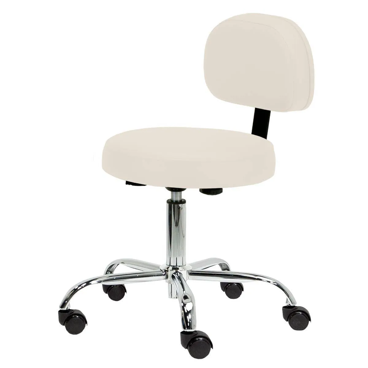Pneumatic Rolling Massage/Tattoo Stool with backrest
