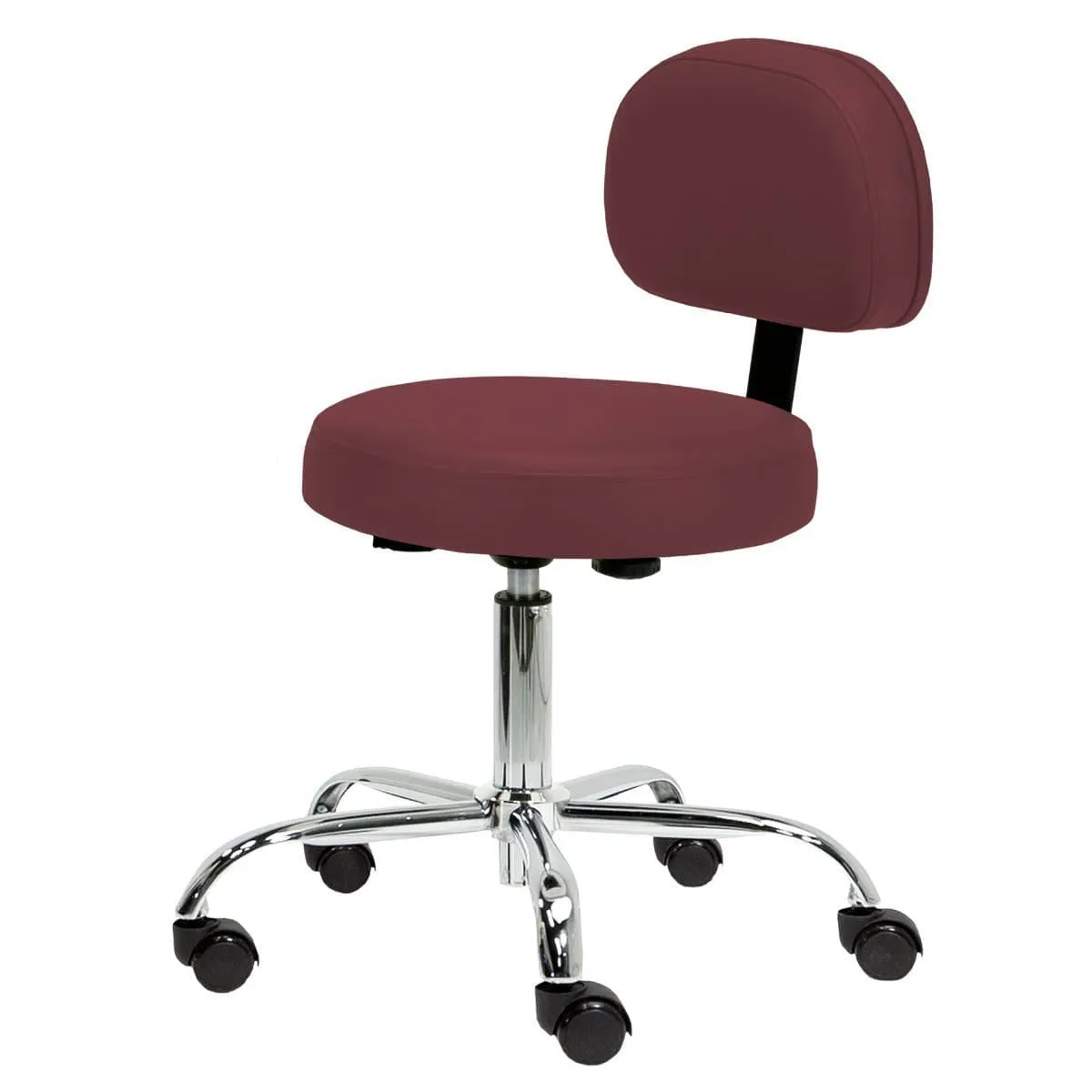 Pneumatic Rolling Massage/Tattoo Stool with backrest