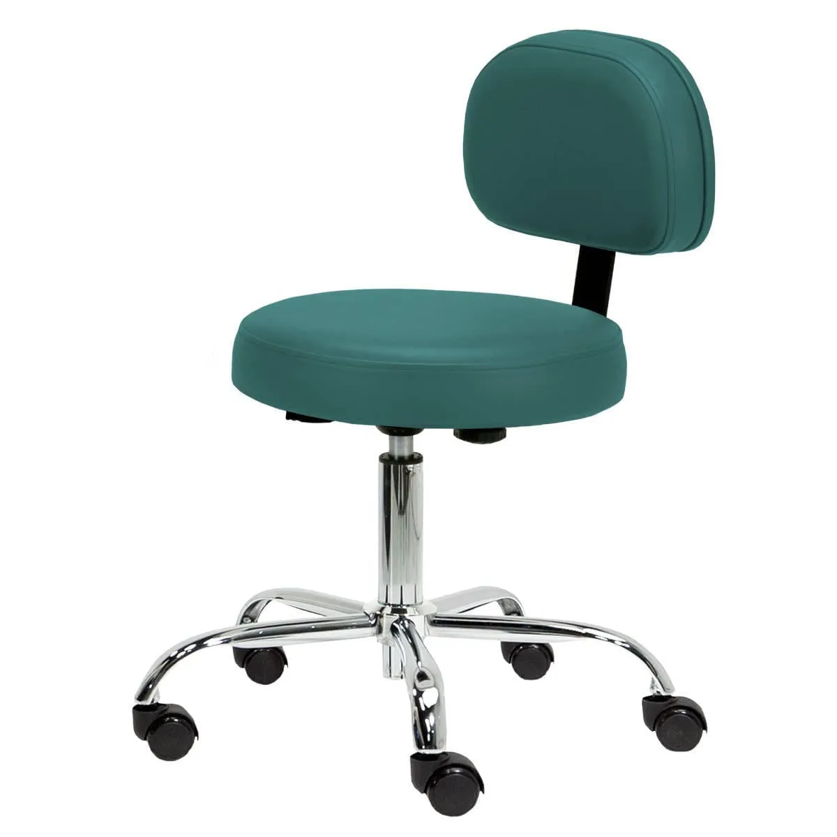 Pneumatic Rolling Massage/Tattoo Stool with backrest