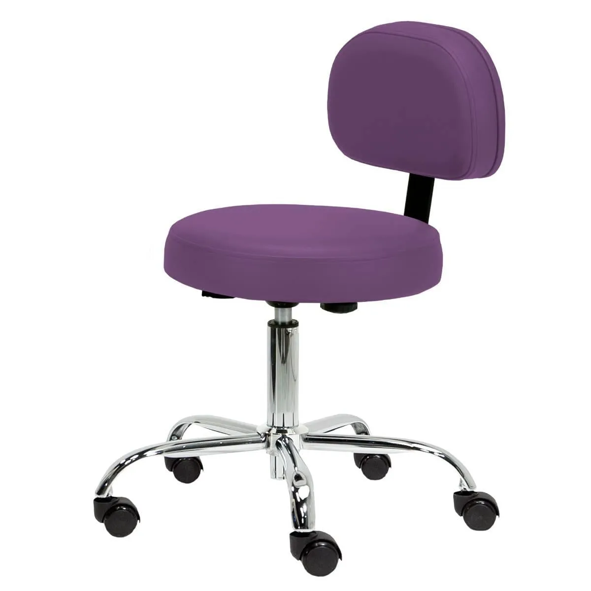 Pneumatic Rolling Massage/Tattoo Stool with backrest