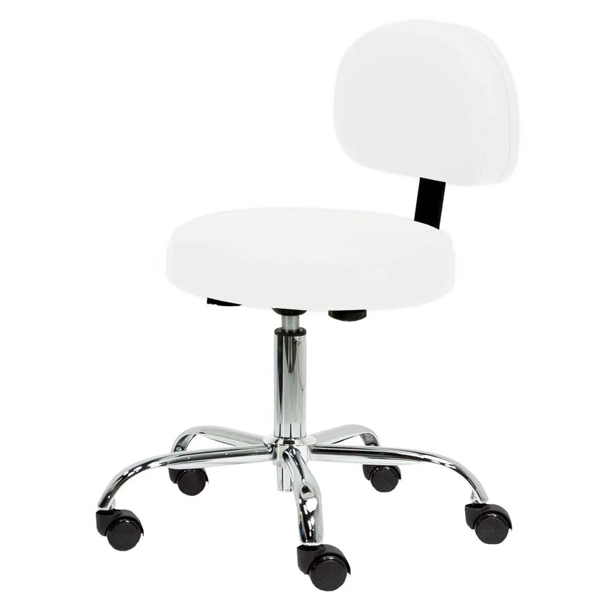 Pneumatic Rolling Massage/Tattoo Stool with backrest
