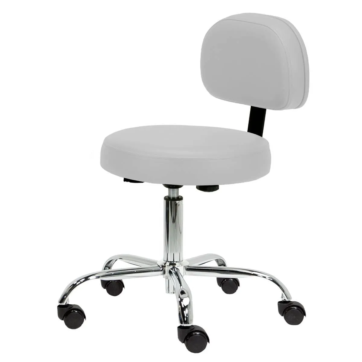 Pneumatic Rolling Massage/Tattoo Stool with backrest