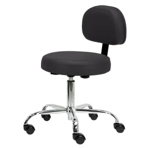 Pneumatic Rolling Massage/Tattoo Stool with backrest
