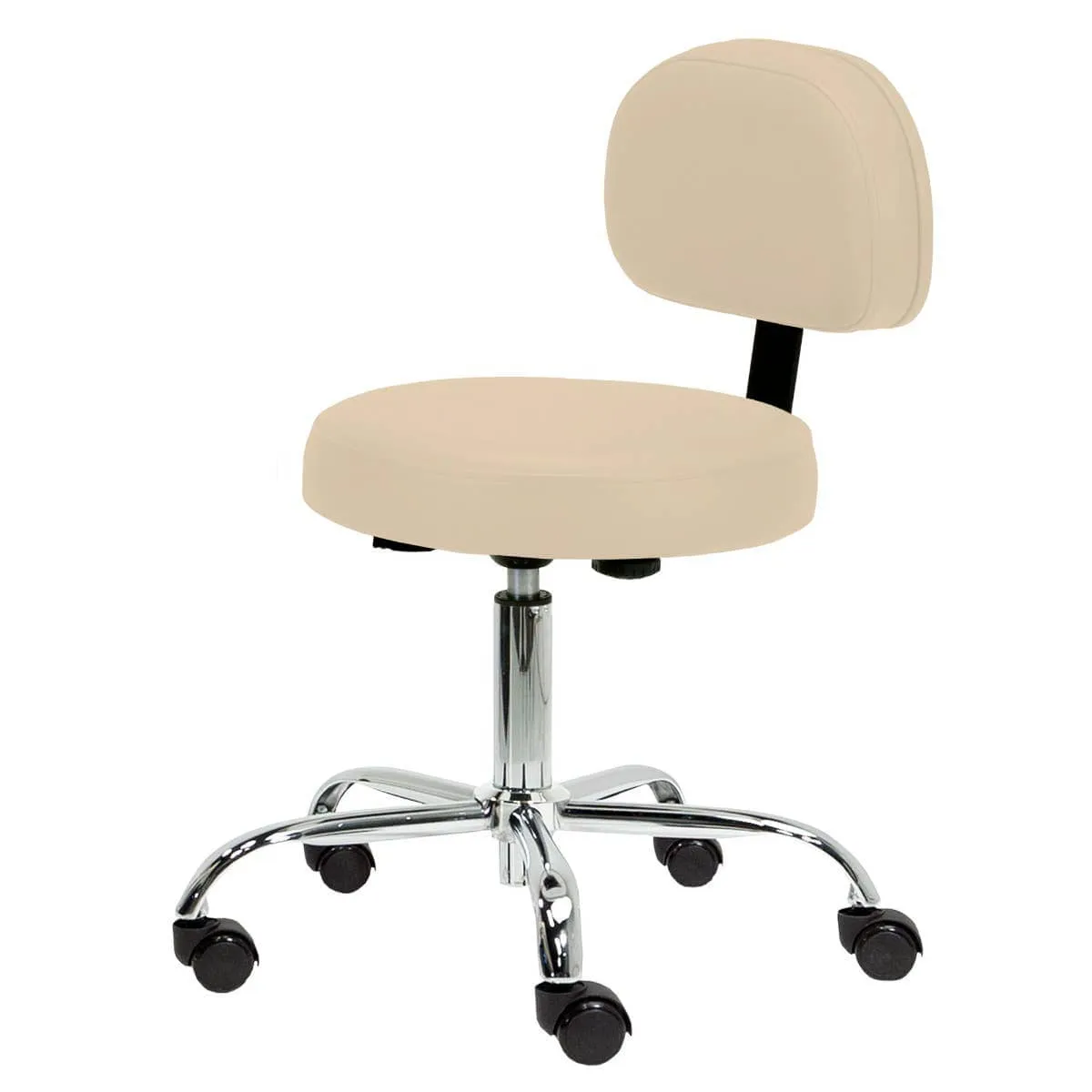 Pneumatic Rolling Massage/Tattoo Stool with backrest