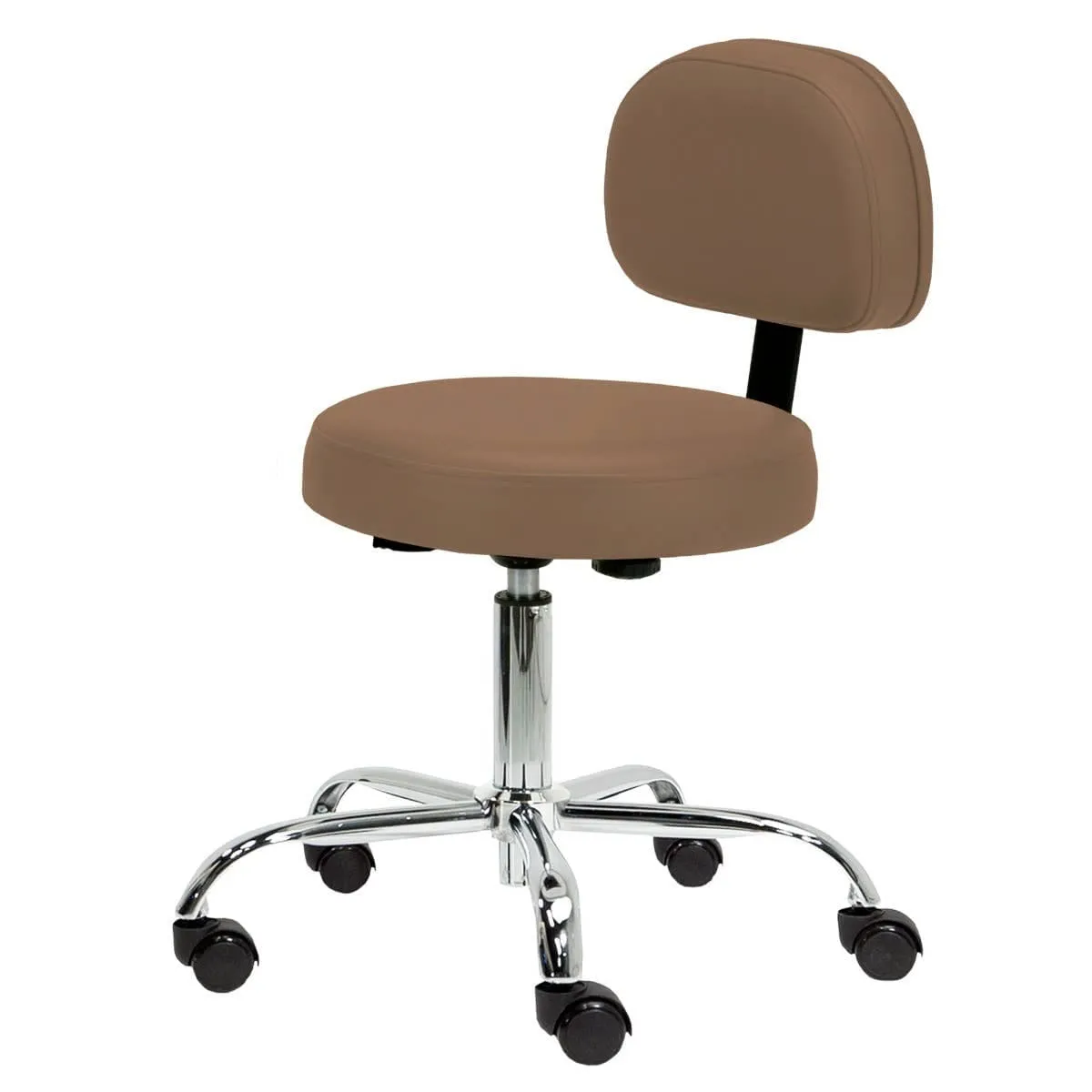 Pneumatic Rolling Massage/Tattoo Stool with backrest