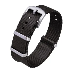 Ritche Black Nylon Watch Band Strap