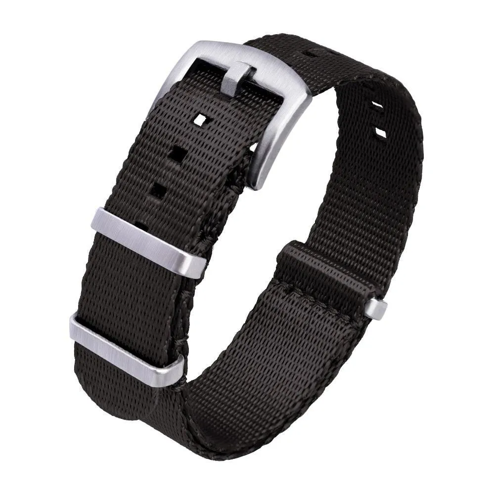 Ritche Black Nylon Watch Band Strap