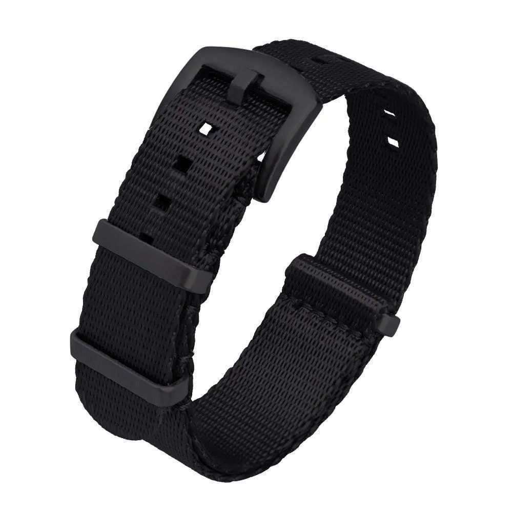 Ritche Black Nylon Watch Band Strap