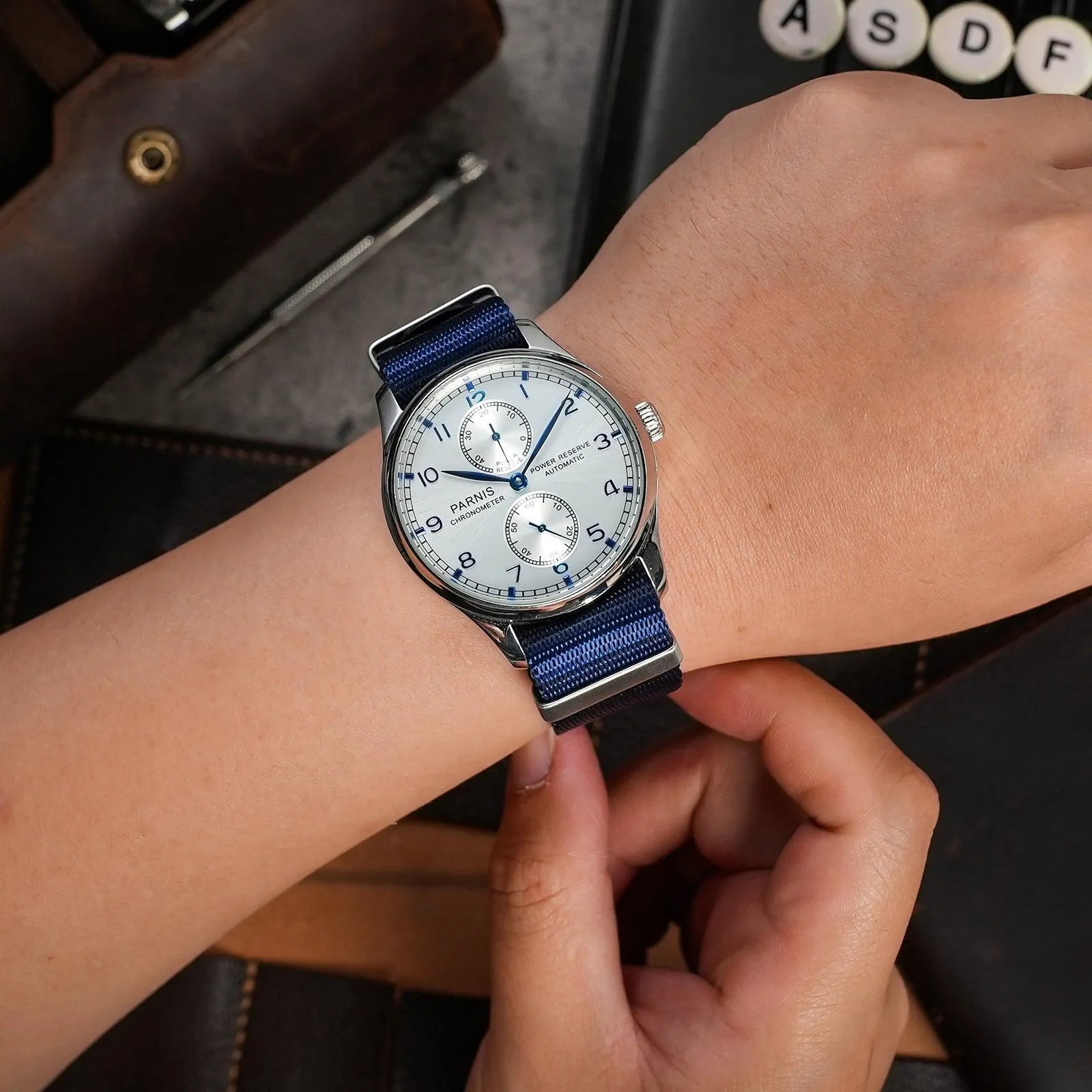 Ritche Navy Blue Nylon Watch Band Strap
