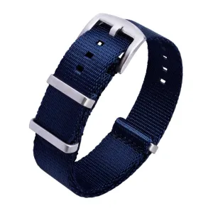 Ritche Navy Blue Nylon Watch Band Strap