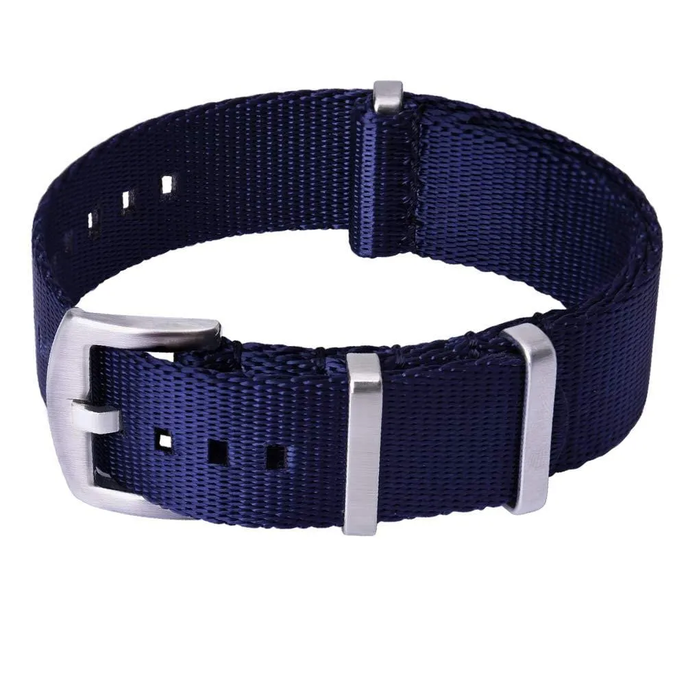 Ritche Navy Blue Nylon Watch Band Strap