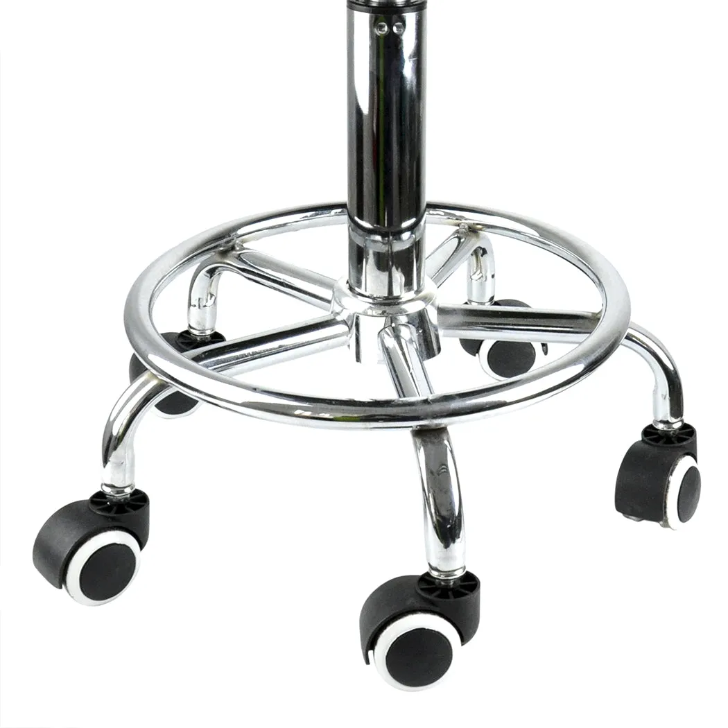 Set of 2 Swivel Salon Barstool Hairdressing Stool Barber Chair Equipment Beauty White
