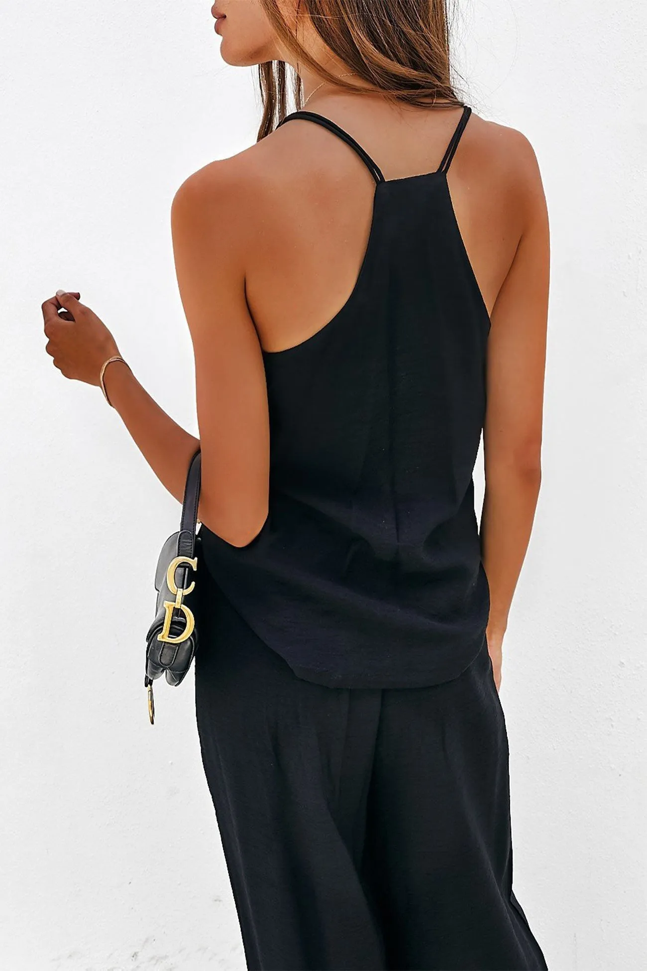 Spaghetti Straps Tops & Loose Pants