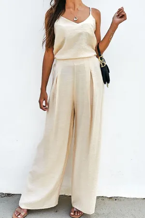 Spaghetti Straps Tops & Loose Pants